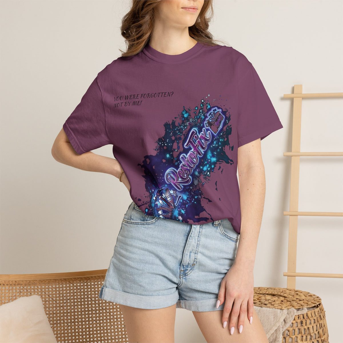 Galaxy Paint Splash T-Shirt — "You Were Forgotten, Not By Me"