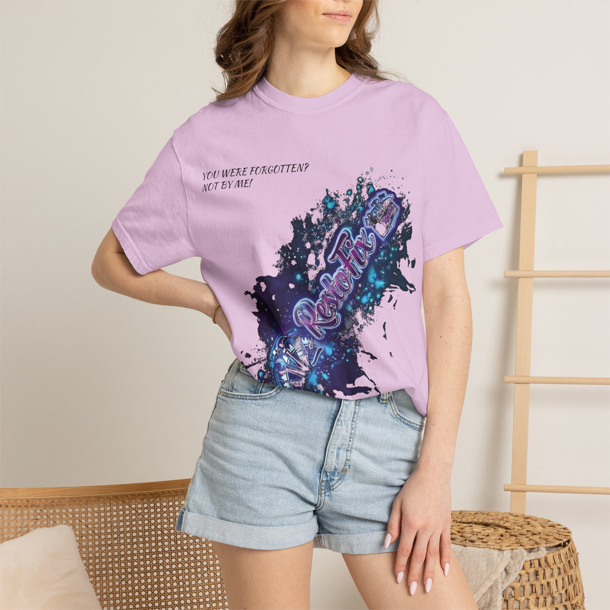 Galaxy Paint Splash T-Shirt — "You Were Forgotten, Not By Me"