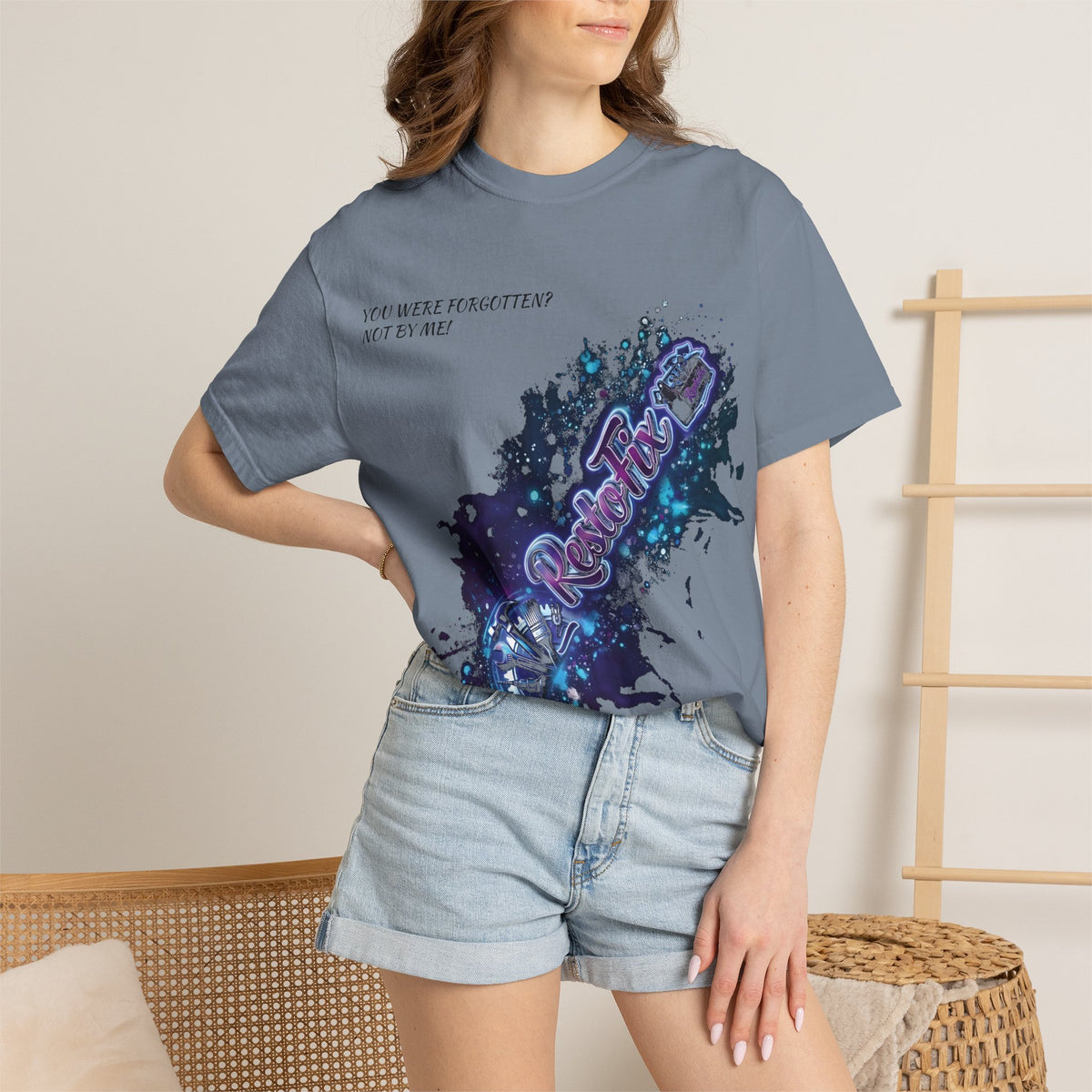 Galaxy Paint Splash T-Shirt — "You Were Forgotten, Not By Me"