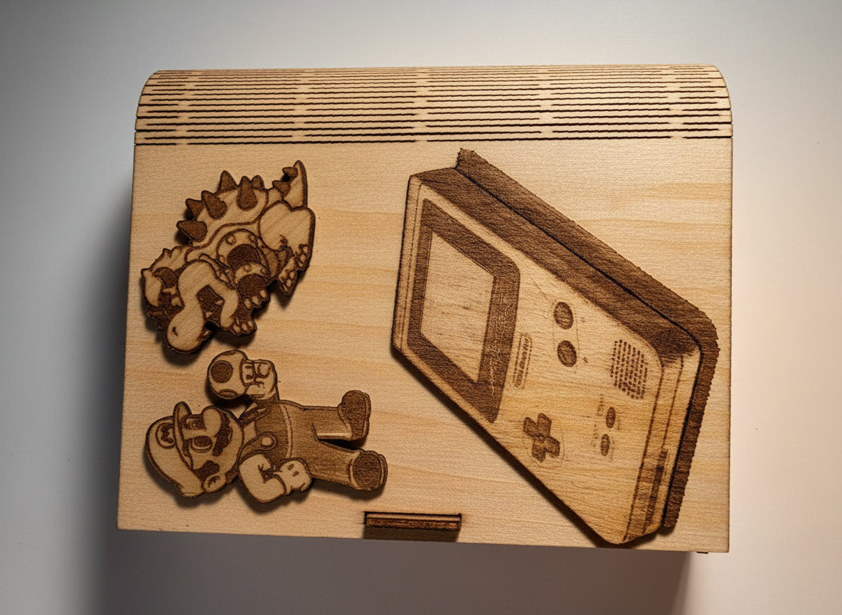 Game Boy Color Wooden Box