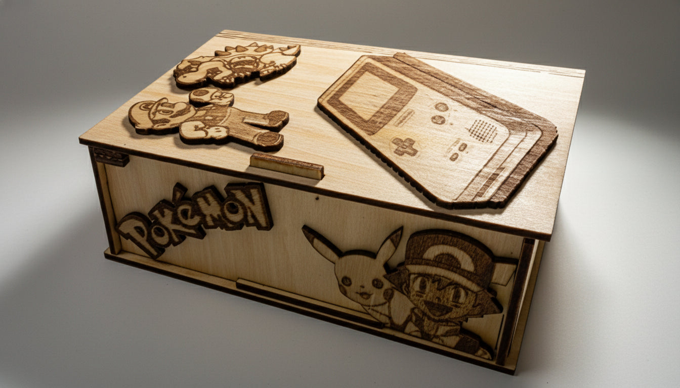 Game Boy Color Wooden Box