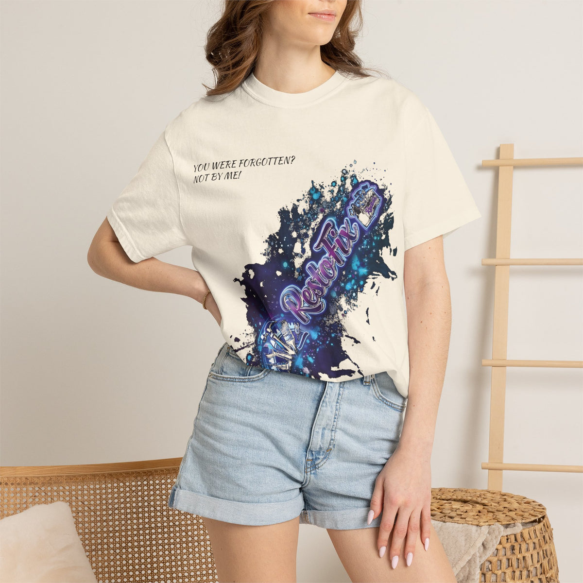 Galaxy Paint Splash T-Shirt — "You Were Forgotten, Not By Me"