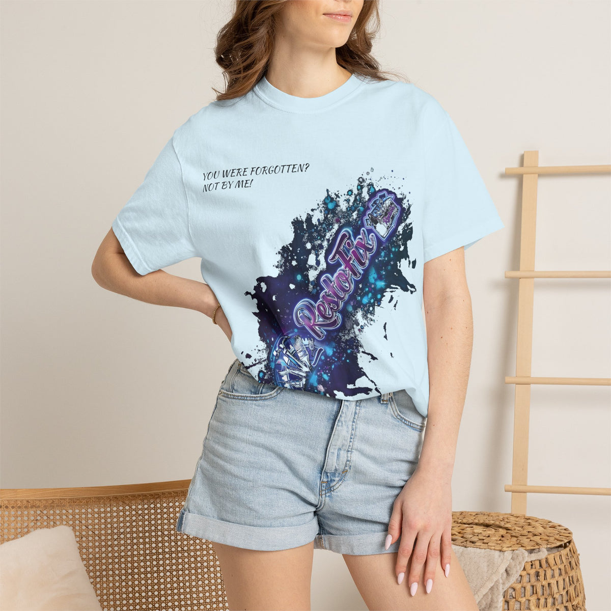 Galaxy Paint Splash T-Shirt — "You Were Forgotten, Not By Me"