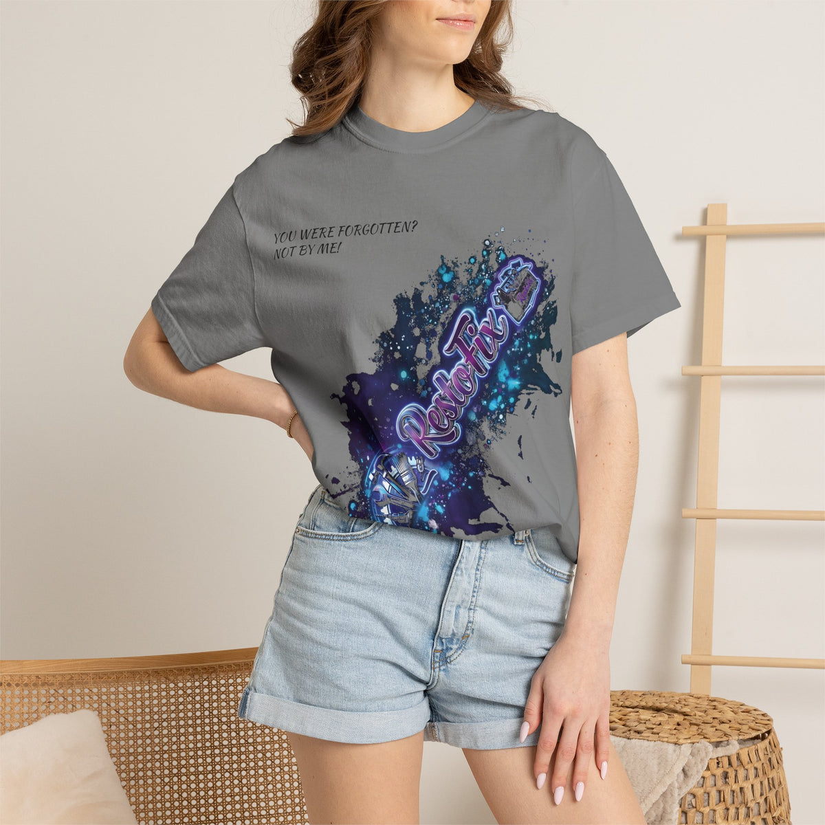 Galaxy Paint Splash T-Shirt — "You Were Forgotten, Not By Me"