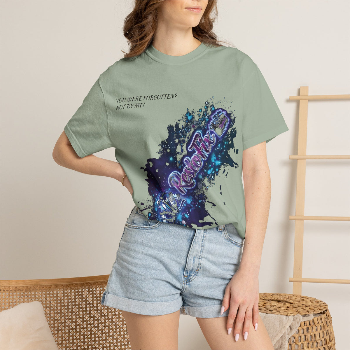 Galaxy Paint Splash T-Shirt — "You Were Forgotten, Not By Me"