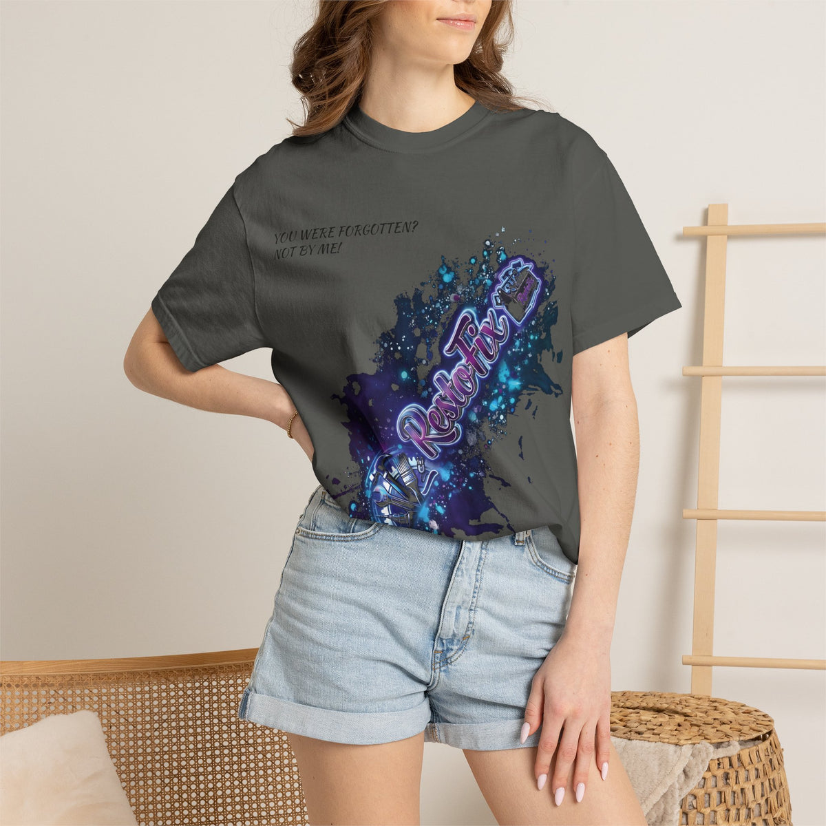 Galaxy Paint Splash T-Shirt — "You Were Forgotten, Not By Me"
